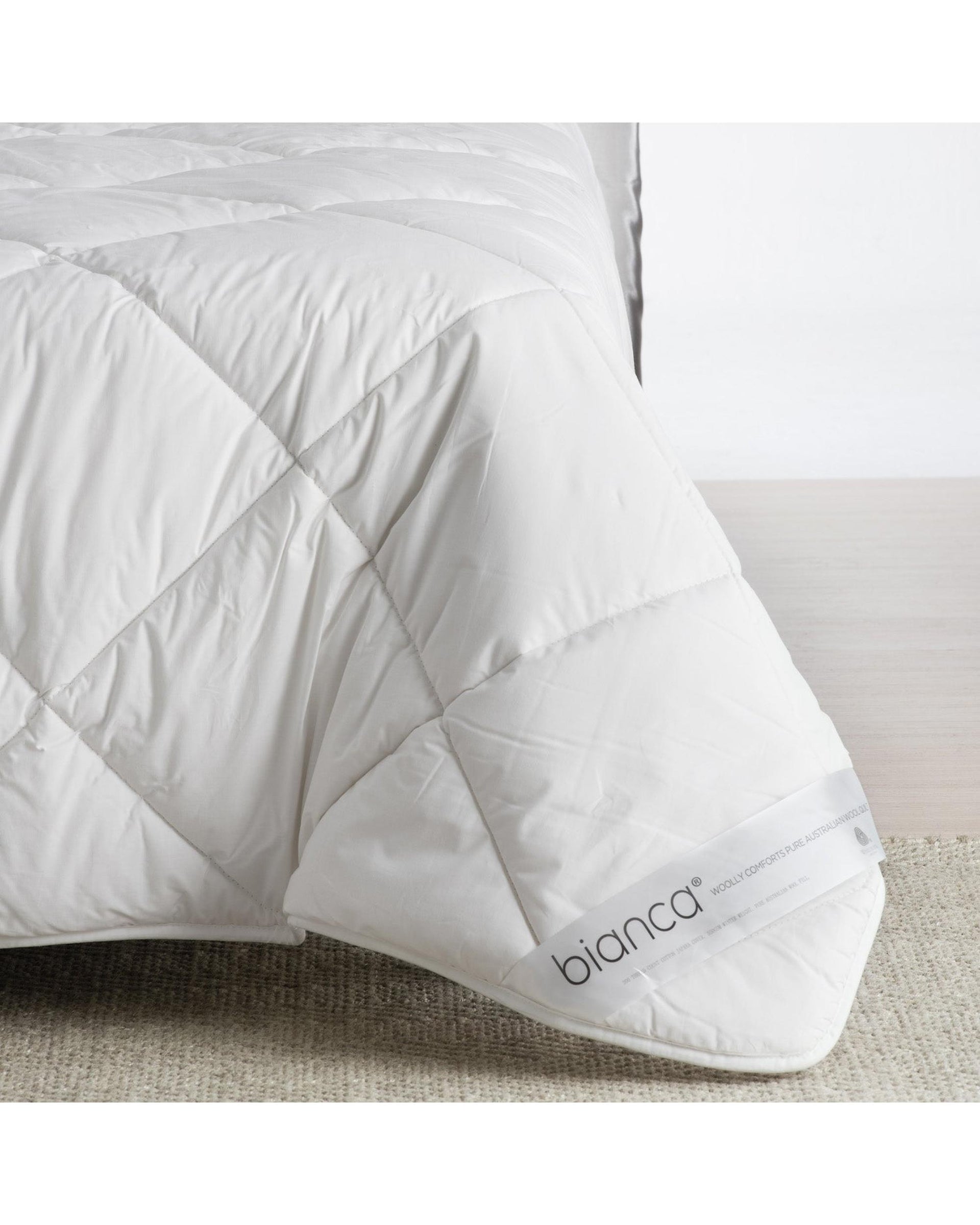 Bianca Bedding WOOLLY COMFORTS 550GSM WINTER WEIGHT WOOL QUILT Bianca Bedding