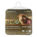 Australian Superwash Winter Heavy Weight Wool Quilt 500Gsm Sleepcraft