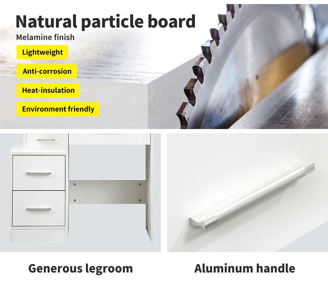 Dressing Table Set Stool Mirrors Jewellery Cabinet Makeup Organizer Levede