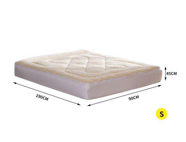 MATTRESS TOPPER 100% WOOL UNDERLAY REVERSIBLE Dreamz
