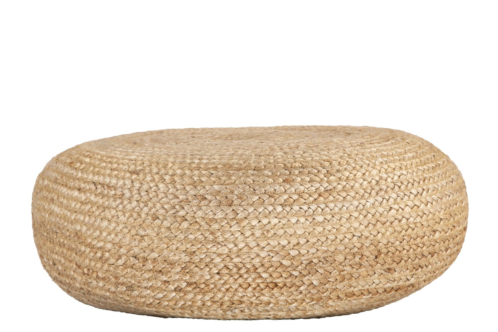 Ava Round Jute Pouf NATURAL 26x7 Big Bedding Australia