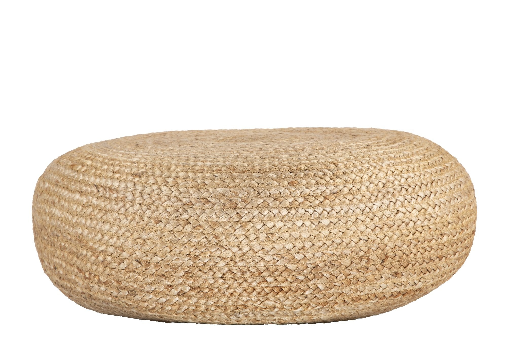 Ava Round Jute Pouf NATURAL 26x7 Big Bedding Australia