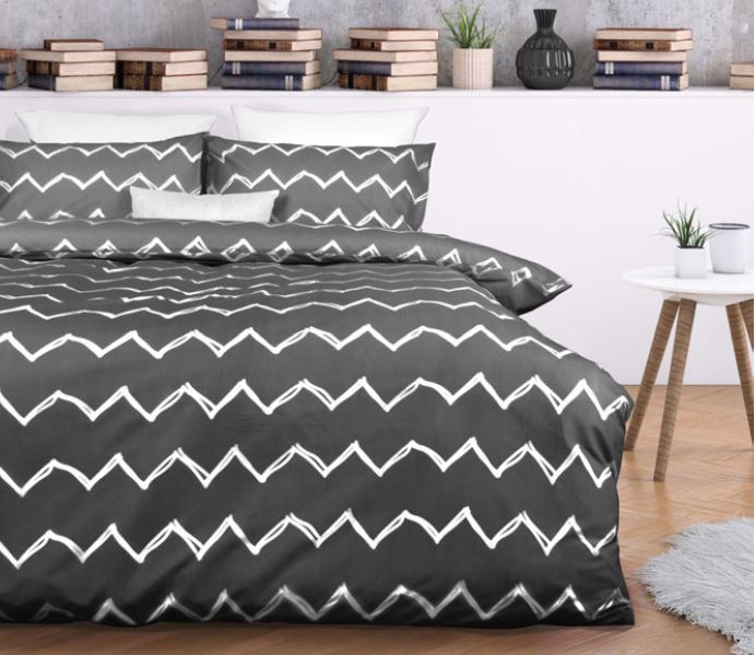 Essential Home Living ZACHARY QUILT COVER SET - TAUPE & CHARCOAL Essential Home Living